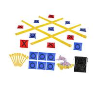 KiBcsLic Tic Toe Jeu de Sac Toss Ensemble de Jouet de Lancer de Sacs Cible pour Famille Adultes Enfants Matériau Nylon Adapté à Parties, Morpion Jaune