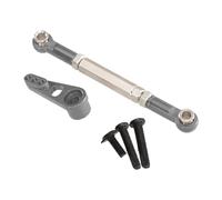 KiBcsLic Tige de direction en aluminium, bras de servo de direction 25 dents, ajustable pour accessoires automobiles, Gris