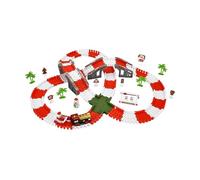 KiBcsLic Train Électrique Jouet Ensemble Circuit Ferroviaire Voiture Miniature Fonction Lumineuse Matériel PP Solide Adapté Enfants Adultes Noël Loisir Apprent, Style A