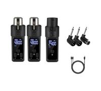 KiBcsLic Transmetteur Kit Système Micro sans Fil Adaptateur Affichage Numérique Transmission Stable Réduction du Bruit Fonction Plug, 2 Transmissions
