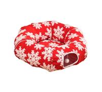 KiBcsLic Tunnel de Noël pour Chat, Tunnel en Forme de Beignet pour Lapin, Chiot, Petit Animal