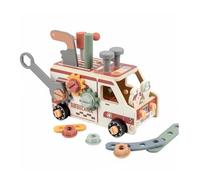 KiBcsLic Véhicule d'Assemblage Enfant Camion Jouet Voiture Activité Camion Service Jeu de Construction Bois Solide avec Vis et, Véhicule D Outils De Démontage Ambulance