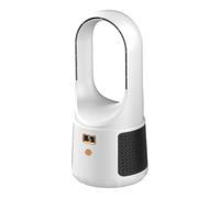 KiBcsLic Ventilateur de Bureau Usb sans Hélice Ventilateur de Table Ventilateur Portable Mini Ventilateur Cadre Ovale Haut Sortie Latérale Perforée Bouton, Blanc
