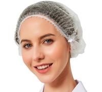 KIBERTIC 300 Charlottes Alimentaires Jetables, Cheveux, Non Tissé 53 cm | Polypropylène 12 g/m² respirant, double élastique plissé, taille unique : le carton des brigades et des instituts