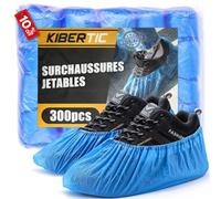 KIBERTIC - 300 Pièces Surchaussures Jetables, Couvre Chaussure Imperméables, Idéales pour Clinique, Laboratoire, Faciles à Utiliser - Taille Unique