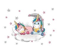 Kibi Stickers muraux Licorne Stickers muraux Licorne Arc-en-ciel Licorne Stickers muraux Chambre fille Stickers Muraux Chambre Enfants Décoration Autocollant Licorne Stickers Mur Licorne