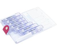 Kibodan Medidos Pilulier 7 jours 4 compartiments - Distributeur de médicaments et vitamines adapté aux voyages avec 4 compartiments réglables Le pilulier parfait pour quatre fois par jour (fuchsia