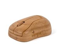 KIBODO - Souris sans Fil en Bambou, Bois Naturel, Toucher agréable, Facile à Utiliser, Fonctionnel décoratif et Original, Format Compact - Compatible PC et Mac