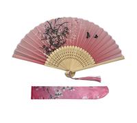 Kibon Éventails pliants, éventails en bambou avec pampille pour cadeaux d'anniversaire, danse, cosplay, fête de mariage, décoration