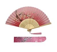 Kibon Éventails pliants, éventails en bambou avec pampille pour cadeaux d'anniversaire, danse, cosplay, fête de mariage, décoration