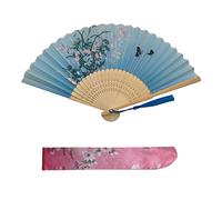 Kibon Éventails pliants, éventails en bambou avec pampille pour cadeaux d'anniversaire, danse, cosplay, fête de mariage, décoration