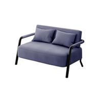 KIBONCY 2-Seater Linen Loveseat Sofa, Modern Mini Couch with Sturdy Metal Frame, Comfortable Small with Throw Pillows for Bedroom Living Room Studio Apartment(A,65cm)