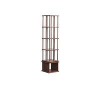 KIBONCY 360° Rotating Display Stand, Multi-Tier Wood Shelf Solid Plant, Vertical Floor Standing Organizer for Home Decor(C)