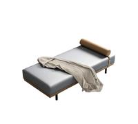 KIBONCY Accent Bench Chaise Lounge, Faux Leather Window Seat - Sleek with Bolster Pillow, Sturdy Frame, Non-Slip Legs, Perfect for Small Spaces(D,180x80x42cm)