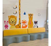 KIBONCY Agrégation de canapés à Dossier en Forme de Vague for l'aire Repos Salle Danse Jardins d'enfants et des établissements de Formation de la Salle d'activités du musée Sciences(180x60x72cm)