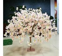 KIBONCY Arbre de Rhododendron Artificiel, Arbres d'azalée, Simulation d'arbres de Fleurs de Cerisier, décoration intérieure, Arbre à Modeler, Centre Commercial, Paysage, Mariage(I,1.5M)