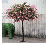 KIBONCY Arbre de Rhododendron Artificiel, Arbres d'azalée, Simulation d'arbres de Fleurs de Cerisier, décoration intérieure, Arbre à Modeler, Centre Commercial, Paysage, Mariage(F,3.5M)