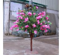 KIBONCY Arbre de Rhododendron Artificiel, Arbres d'azalée, Simulation d'arbres de Fleurs de Cerisier, décoration intérieure, Arbre à Modeler, Centre Commercial, Paysage, Mariage(B,2M)