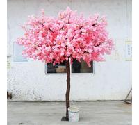 KIBONCY Arbre de Rhododendron Artificiel, Arbres d'azalée, Simulation d'arbres de Fleurs de Cerisier, décoration intérieure, Arbre à Modeler, Centre Commercial, Paysage, Mariage(H,4M)