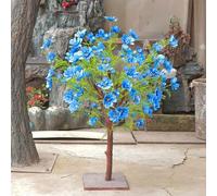 KIBONCY Arbre de Rhododendron Artificiel, Arbres d'azalée, Simulation d'arbres de Fleurs de Cerisier, décoration intérieure, Arbre à Modeler, Centre Commercial, Paysage, Mariage(L,1.5M)