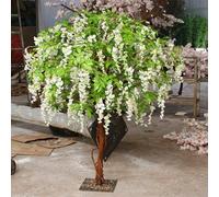 KIBONCY Arbre de Rhododendron Artificiel, Arbres d'azalée, Simulation d'arbres de Fleurs de Cerisier, décoration intérieure, Arbre à Modeler, Centre Commercial, Paysage, Mariage(J,1.5M)