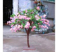 KIBONCY Arbre de Rhododendron Artificiel avec véritable Tronc, Simulation de Fleurs de Cerisier, décoration intérieure, Arbre à Modeler, Centre Commercial, Paysage de Mariage(E,1M)