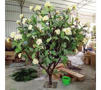 KIBONCY Arbre de Rhododendron Artificiel en Soie, Fausse Plante d'azalée avec Vrai Tronc pour l'aménagement paysager(K,2M)