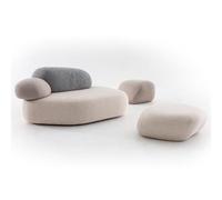 KIBONCY Art Deco Chair, Couches for Living Room Modern, Curved Sofa, for Living Room, Bedroom, Salon, Office(C)