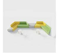 KIBONCY Assemblage innovant de canapé et de Table Basse for Les Bureaux : Look décontracté, idéal for Les Zones de réception des écoles de Formation(A)