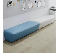 KIBONCY Banc D'attente Modulaire Rectangulaire Arrondi, Tabouret De Canapé Ottoman Rembourré en PU Imperméable À Épissage Libre, for Hall De Bureau, Bibliothèque(E,2M)