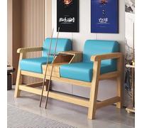 KIBONCY Banc De Billard Confortable 2 Places pour Spectateurs - Structure Robuste Et Revêtement en Cuir Facile À Nettoyer pour Mobilier De Salle De Jeux(Blue,2people)
