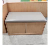 KIBONCY Banc de canapé rembourré élégant et Minimaliste, unité intégrée Comprenant Une Armoire à Chaussures Mobile, Une Armoire à Baie vitrée et Une Armoire de Rangement sur Pied(A8)