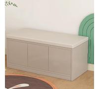 KIBONCY Banc de canapé rembourré élégant et Minimaliste, unité intégrée Comprenant Une Armoire à Chaussures Mobile, Une Armoire à Baie vitrée et Une Armoire de Rangement sur Pied(A1)