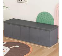 KIBONCY Banc de canapé rembourré élégant et Minimaliste, unité intégrée Comprenant Une Armoire à Chaussures Mobile, Une Armoire à Baie vitrée et Une Armoire de Rangement sur Pied(A5)