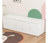KIBONCY Banc de canapé rembourré élégant et Minimaliste, unité intégrée Comprenant Une Armoire à Chaussures Mobile, Une Armoire à Baie vitrée et Une Armoire de Rangement sur Pied(A3)