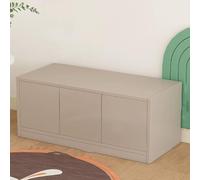 KIBONCY Banc de canapé rembourré élégant et Minimaliste, unité intégrée Comprenant Une Armoire à Chaussures Mobile, Une Armoire à Baie vitrée et Une Armoire de Rangement sur Pied(A2)