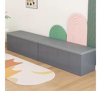 KIBONCY Banc de canapé rembourré élégant et Minimaliste, unité intégrée Comprenant Une Armoire à Chaussures Mobile, Une Armoire à Baie vitrée et Une Armoire de Rangement sur Pied(A4)