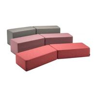 KIBONCY Banc rembourré de Loisirs, canapés à Gradins, siège de Carte créatif, Mousse Haute densité, for école, bibliothèque, Centre de Formation, café de Lecture, Studio de Danse(Colorful1)
