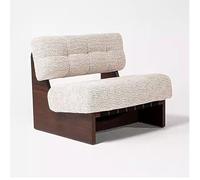 KIBONCY Banc sectionnel rembourré Art déco crème, Grande Chaise de Salle à Manger Moderne, Banc Ottoman d'entrée, siège Simple/Deux(Small)