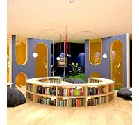 KIBONCY Bibliothèques et canapés intérieurs du Campus dans la bibliothèque Scolaire, étagères en Bois rembourrées de Forme personnalisée for Les Jardins d'enfants(D)