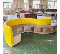 KIBONCY Bibliothèques et canapés intérieurs du Campus dans la bibliothèque Scolaire, étagères en Bois rembourrées de Forme personnalisée for Les Jardins d'enfants(B)