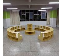 KIBONCY Bibliothèques et canapés intérieurs du Campus dans la bibliothèque Scolaire, étagères en Bois rembourrées de Forme personnalisée for Les Jardins d'enfants(A)