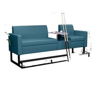 KIBONCY Billiard Hall Seating Couch with Storage Side Table, Durable PU Leather Lounge Sofa & Anti-Slip Base, Comfortable Viewing Seat for Pool & Bar(B)