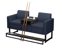 KIBONCY Billiard Hall Sofa Chair, Durable PU Leather Lounge Couch with Thick High-Density Foam Cushion, Sturdy Metal Base & Anti-Slip Foot Pads(D)