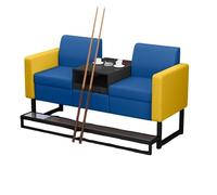 KIBONCY Billiard Hall Sofa Chair, Durable PU Leather Lounge Couch with Thick High-Density Foam Cushion, Sturdy Metal Base & Anti-Slip Foot Pads(B)