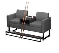 KIBONCY Billiard Hall Sofa Chair, Durable PU Leather Lounge Couch with Thick High-Density Foam Cushion, Sturdy Metal Base & Anti-Slip Foot Pads(G)