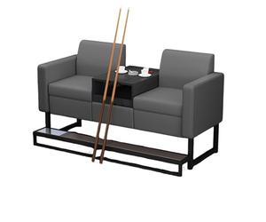 KIBONCY Billiard Hall Sofa Chair, Durable PU Leather Lounge Couch with Thick High-Density Foam Cushion, Sturdy Metal Base & Anti-Slip Foot Pads(G)