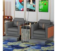 KIBONCY Billiard Spectator Chair Set, Two-Seater Viewing Sofa, PU Leather Pool Watching with Storage Cabinet for Hall(B)