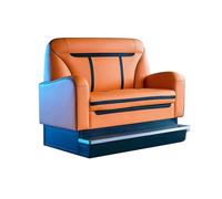 KIBONCY Billiards Hall Sofas and Spectator Chairs, Lounge, Room and Seats, Modern Vertical Tufted Sofa Sets, PU Leather, with Stainless Steel Footrests and Integrated Storage Side Tables(B)
