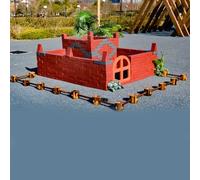 KIBONCY Blocs de Construction en Bois, Ensemble de Construction de Maison, Blocs d'architecture, projets de Bricolage réutilisables, Peinture à Base d'eau respectueuse de l'environnement(620pc)